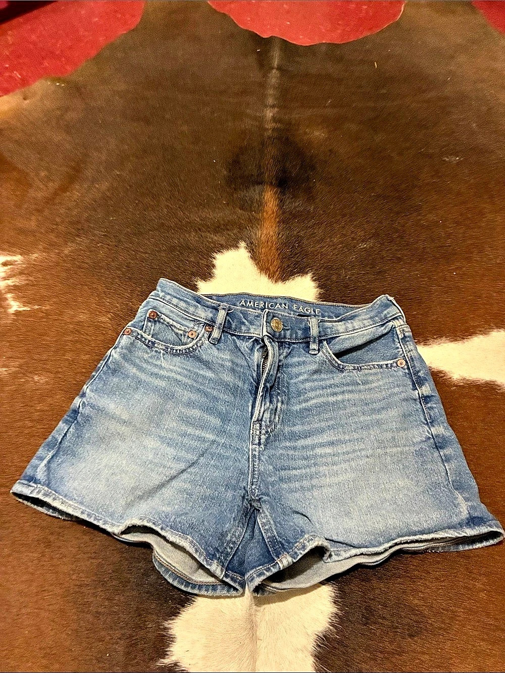 American Eagle Women's Denim Jean Shorts Waist 8 Blue